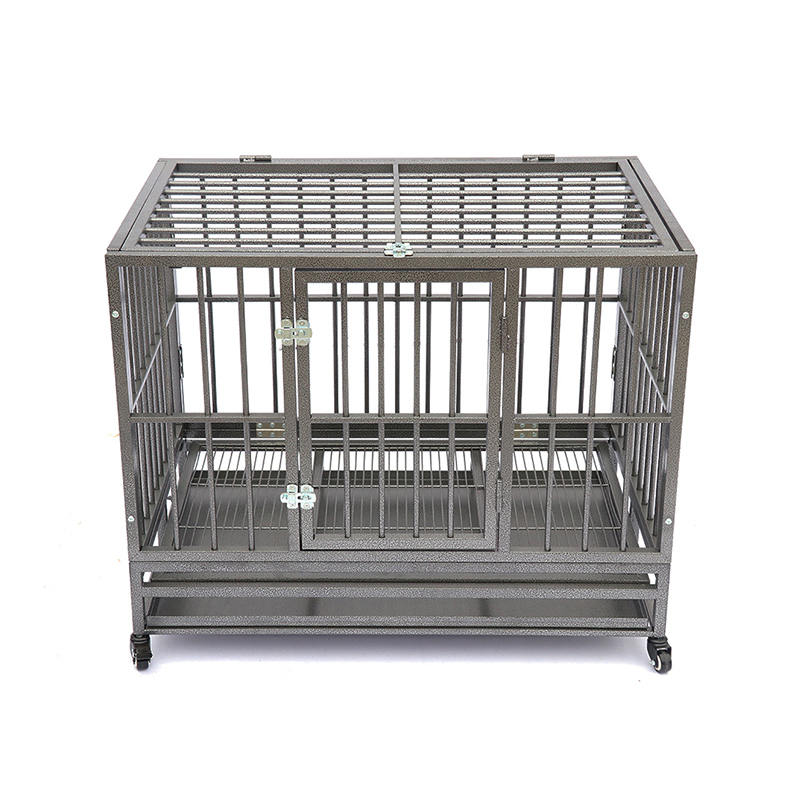 Cage de chiens métalliques à tube épais ou ouvert