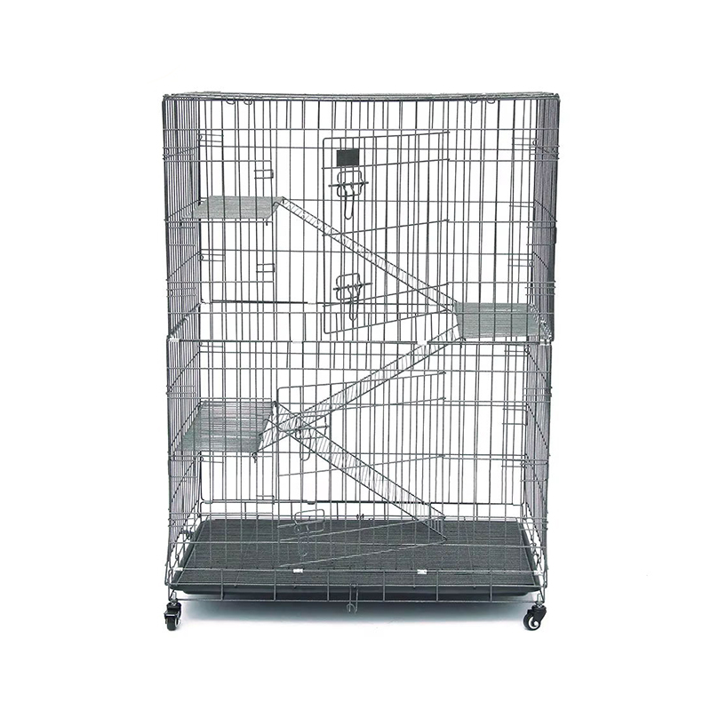 Cage de chat métallique à fil intérieur 2/3/3