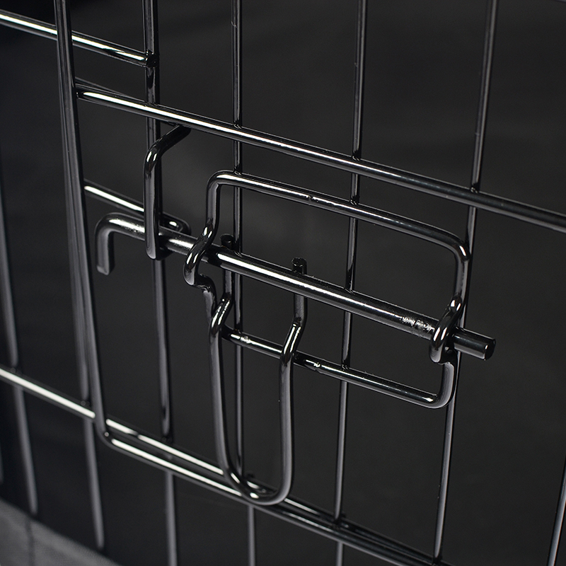 Penche de jeu de chiens en métal pliable à 8 panneaux avec couvercle supérieur et pavé inférieur Penche de jeu de chiens en métal pliable à 8 panneaux avec couvercle supérieur et pavé inférieur