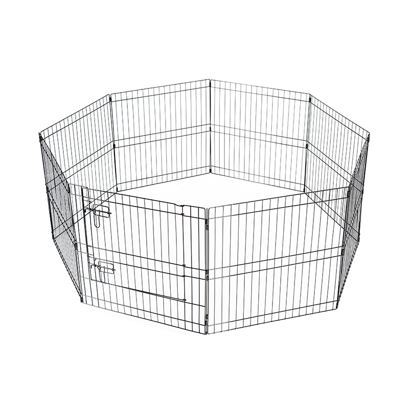 Penche de jeu de chiens en métal pliable à 8 panneaux avec couvercle supérieur et pavé inférieur Penche de jeu de chiens en métal pliable à 8 panneaux avec couvercle supérieur et pavé inférieur