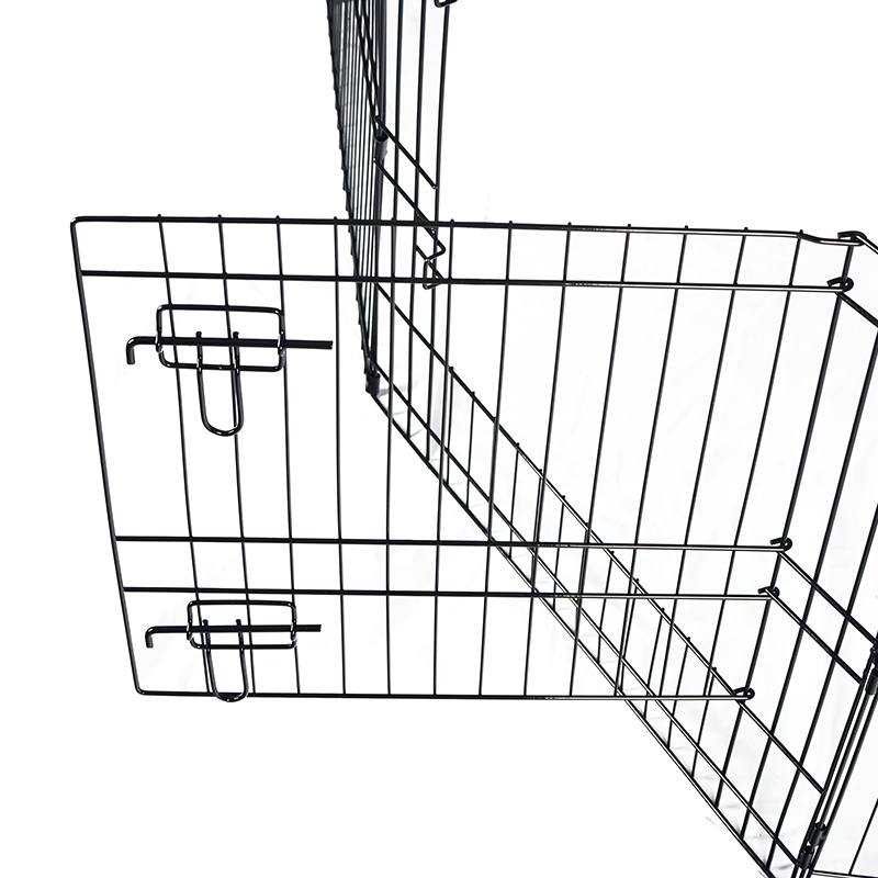 Penche de jeu de chiens en métal pliable à 8 panneaux avec couvercle supérieur et pavé inférieur Penche de jeu de chiens en métal pliable à 8 panneaux avec couvercle supérieur et pavé inférieur