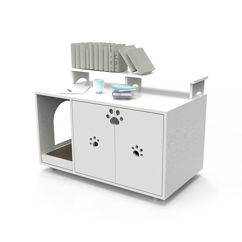 Meubles pour chats salle de bain grande litière cachée meuble cage de chats