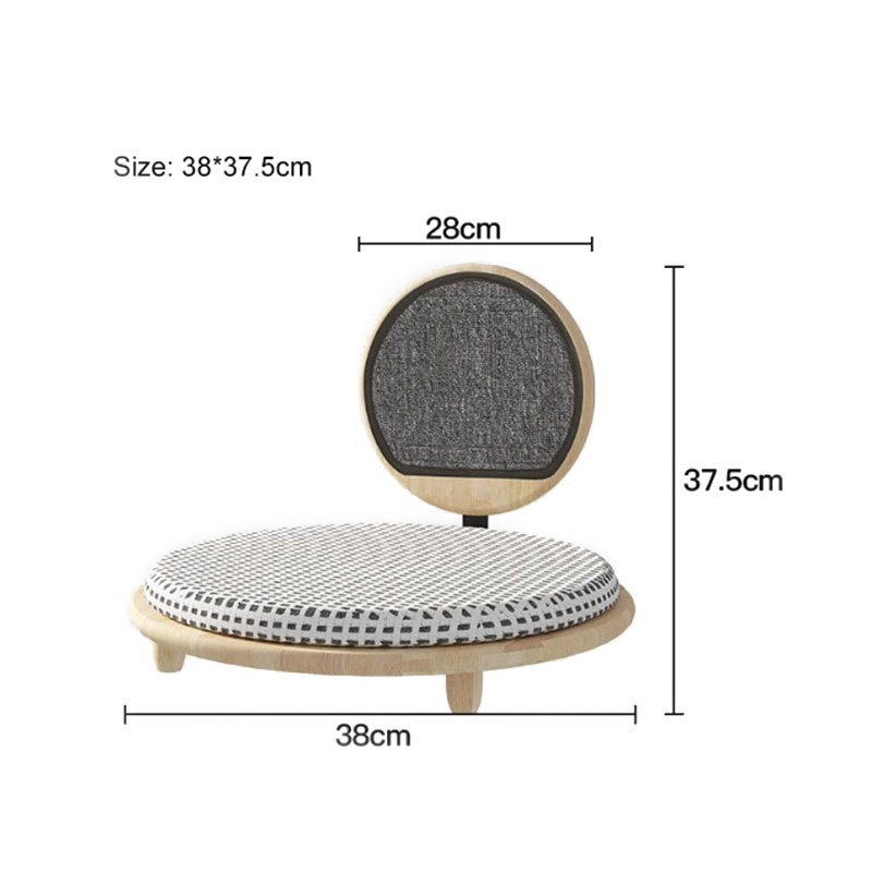 Nid lit de chat en bois massif confortable avec planche à gratter Nid lit de chat en bois massif confortable avec planche à gratter