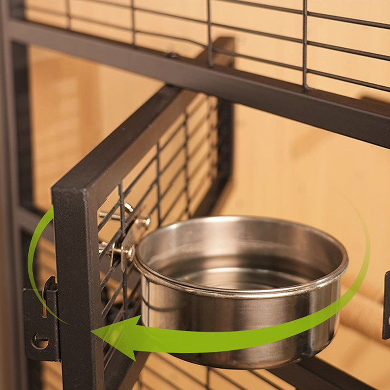 Cage en bois et en acier grande villa de bricolage amovible cages de reproduction d'oiseau avec roues stands Cage en bois et en acier grande villa de bricolage amovible cages de reproduction d'oiseau avec roues stands