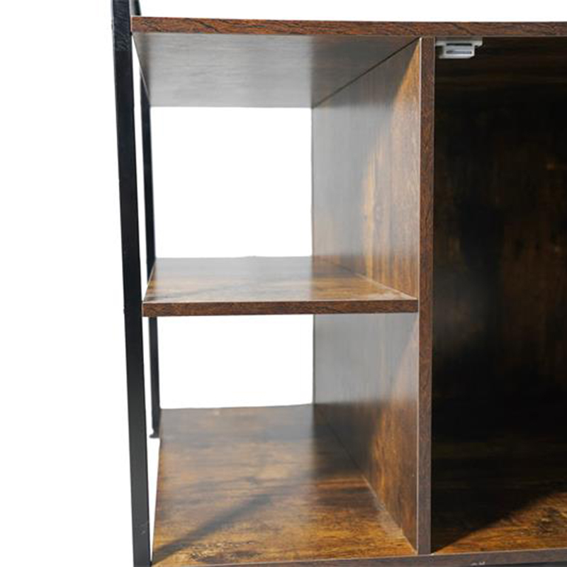 Cage de chats de style meuble avec armoire de litière de l'étagère de rangement Cage de chats de style meuble avec armoire de litière de l'étagère de rangement