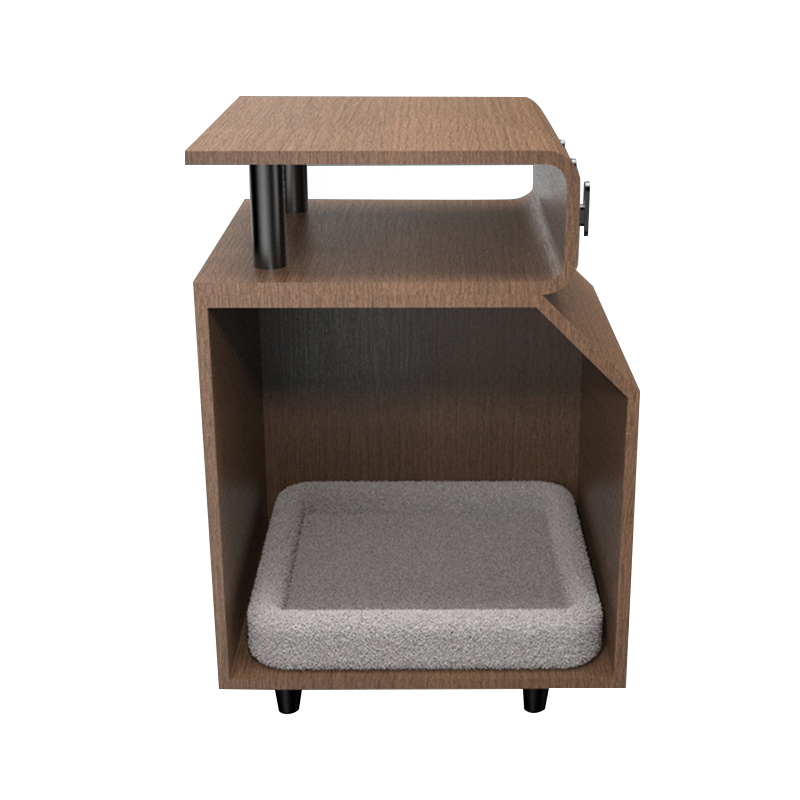 Lits pour animaux de compagnie en bois avec plate-forme de grattage