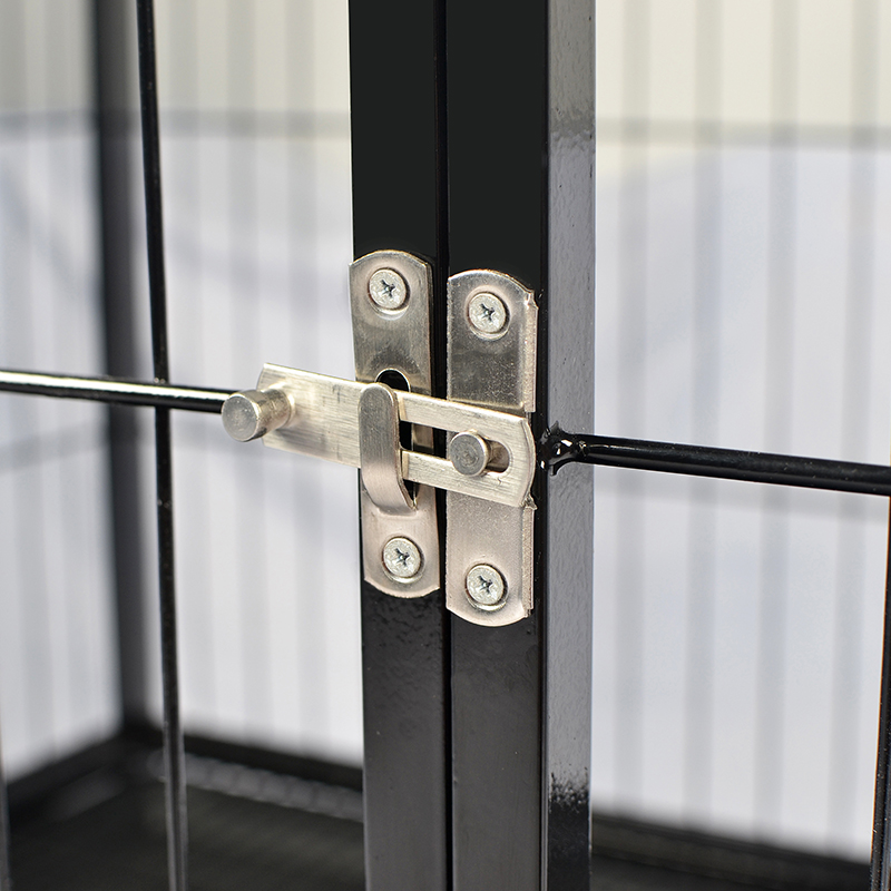 Cage de chiens métalliques à tube en métal empilable de 42 pouces Cage de chiens métalliques à tube en métal empilable de 42 pouces