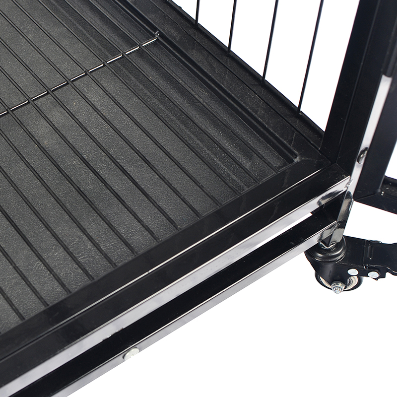 Cage de chiens métalliques à tube en métal empilable de 42 pouces Cage de chiens métalliques à tube en métal empilable de 42 pouces