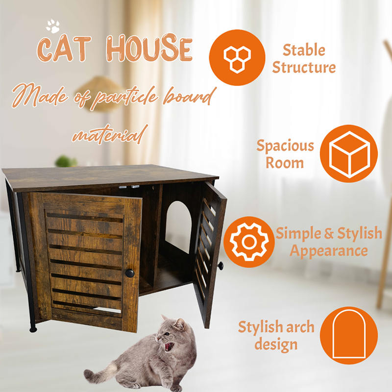 Meuble Style Cats Cage Table d'appoint Armoire avec diviseur Meuble Style Cats Cage Table d'appoint Armoire avec diviseur