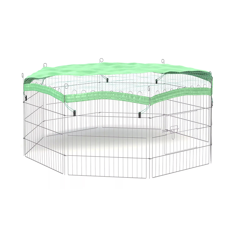 Puppy Puppy Rabbit Metal Run Dog Playpen avec couverture supérieure