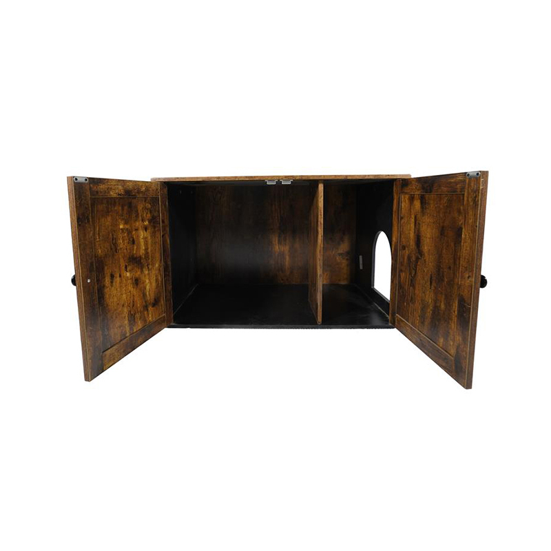 Cage de chats de meubles d'intérieur avec armoire de litière de diviseur Cage de chats de meubles d'intérieur avec armoire de litière de diviseur