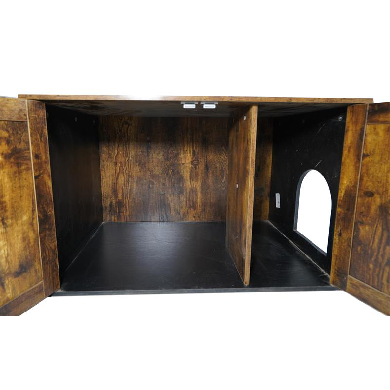 Cage de chats de meubles d'intérieur avec armoire de litière de diviseur Cage de chats de meubles d'intérieur avec armoire de litière de diviseur