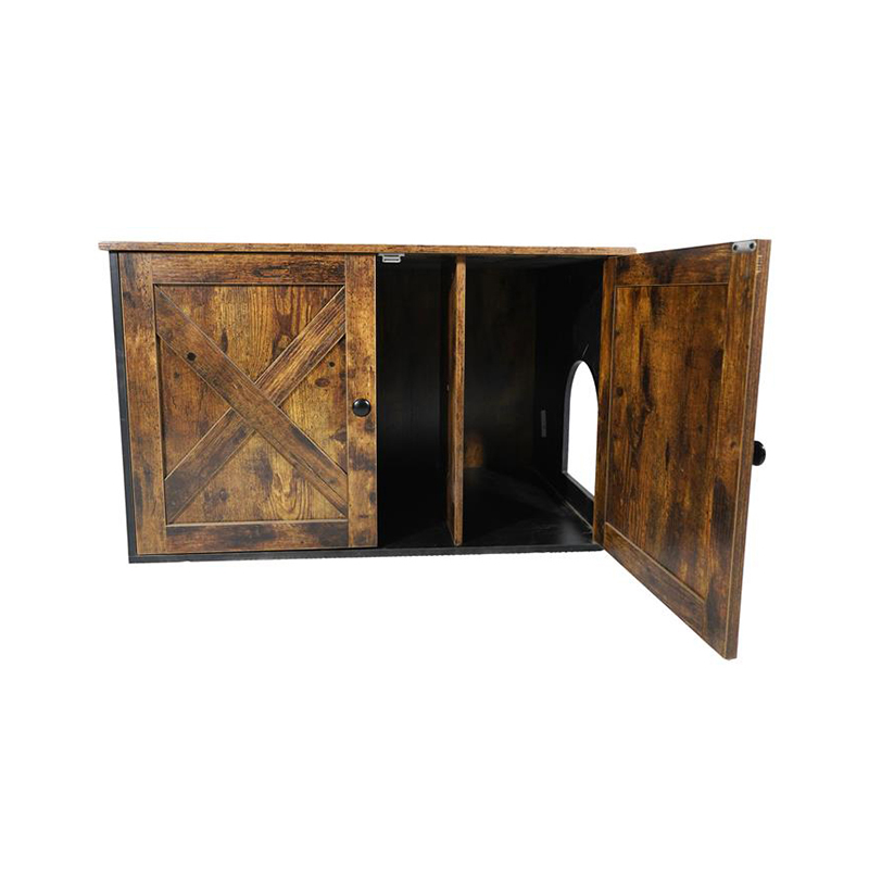 Cage de chats de meubles d'intérieur avec armoire de litière de diviseur Cage de chats de meubles d'intérieur avec armoire de litière de diviseur