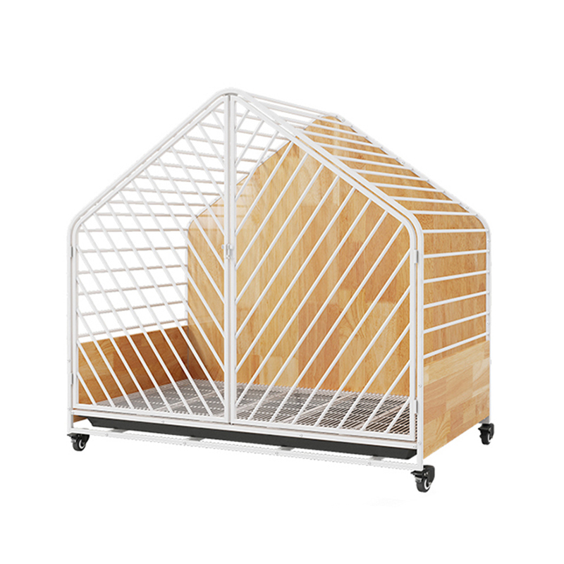 Grande cage pour chiens intérieurs en acier en acier en bois